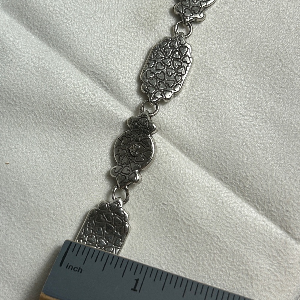 Brighton Victorian Crown Bracelet Two-tone Silver Plated Retired Toggle 7.5” - Picture 7 of 10